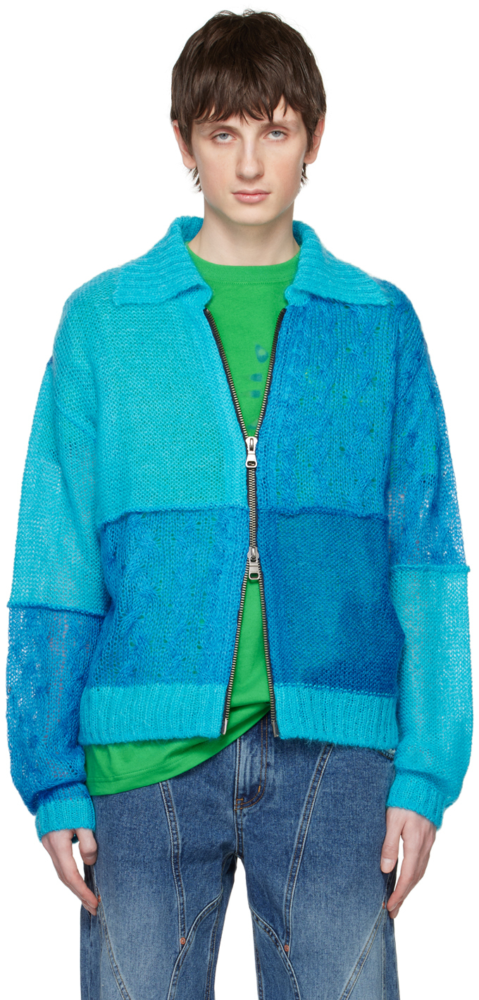 Andersson Bell: Blue Mateira Sweater | SSENSE Canada