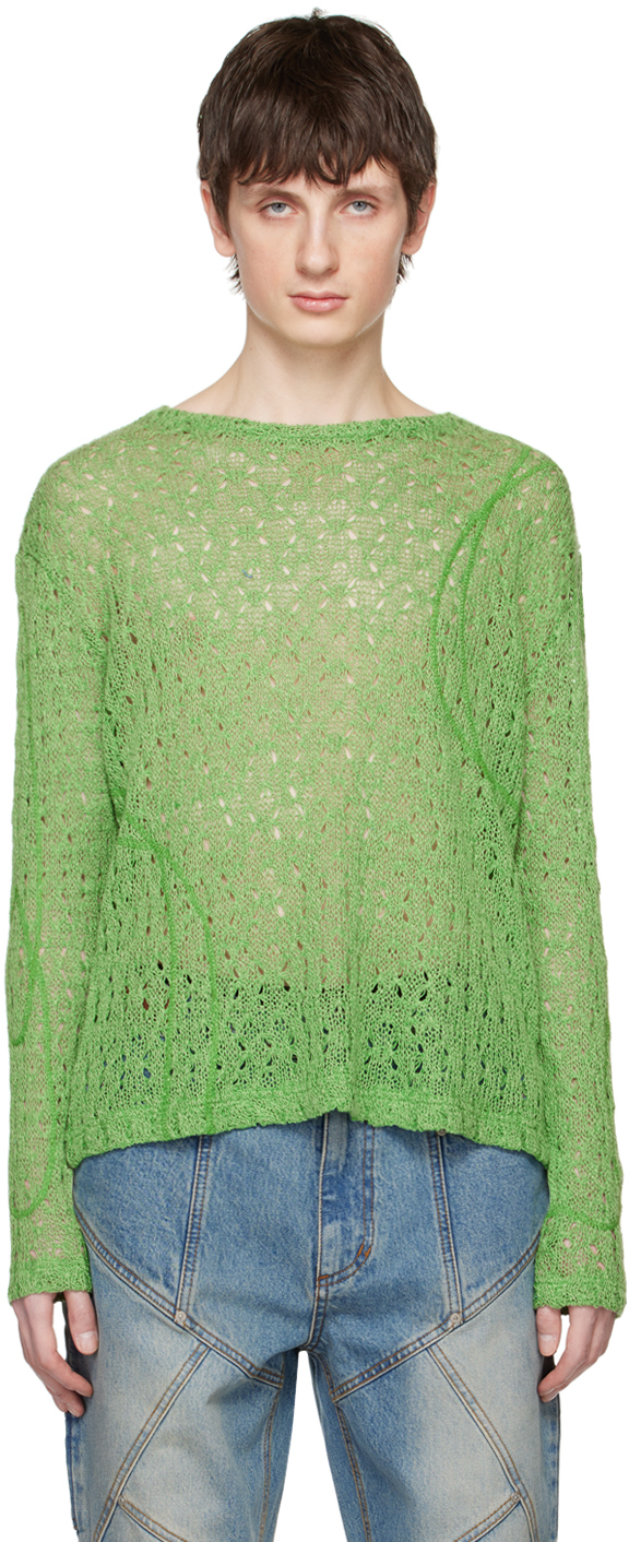 Andersson Bell Overlock-stitch Sweatshirt In Green Green