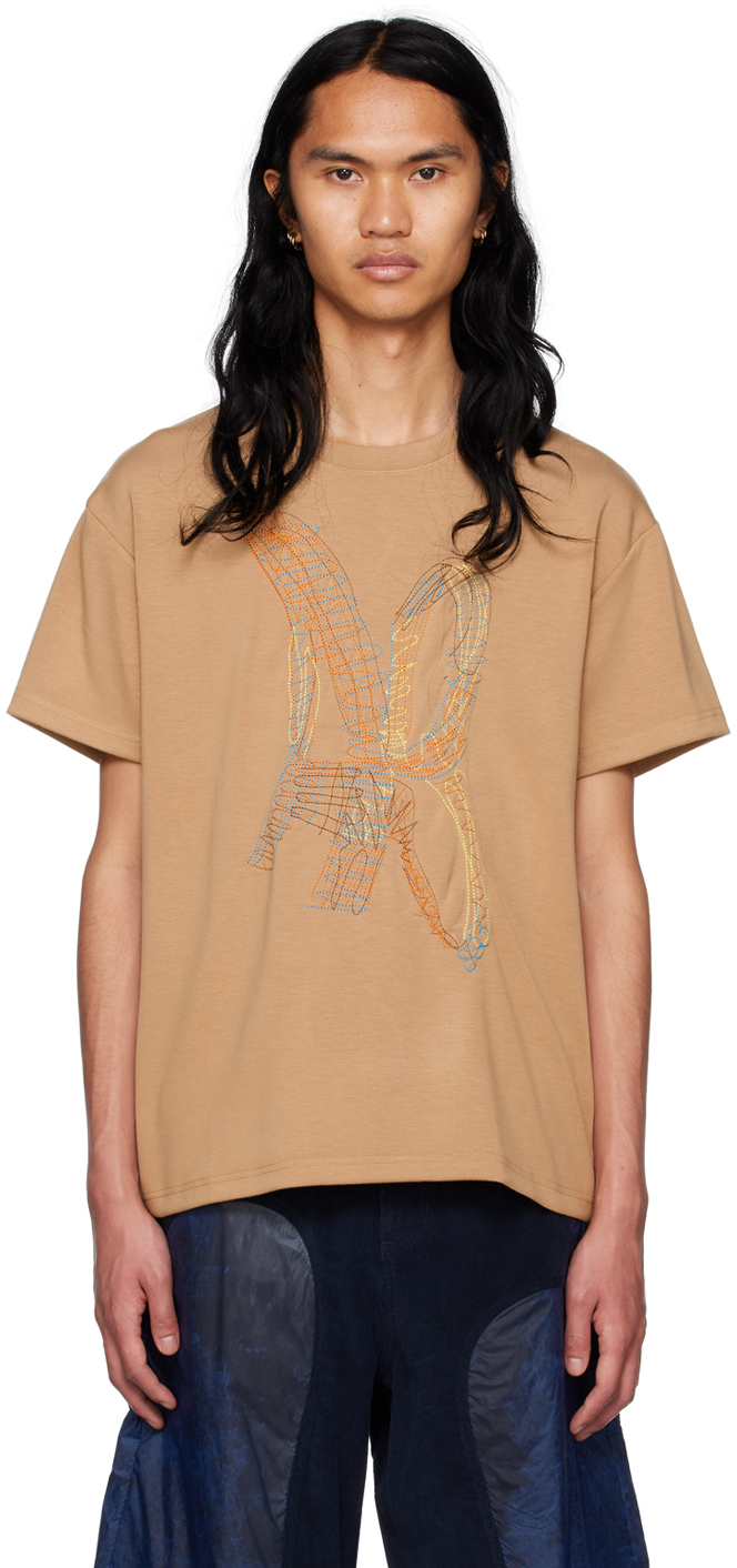 【関税込み】Andersson Bell ベージュ Essential Tシャツ Andersson Bellのベージュ Essential Tシャツがセール中