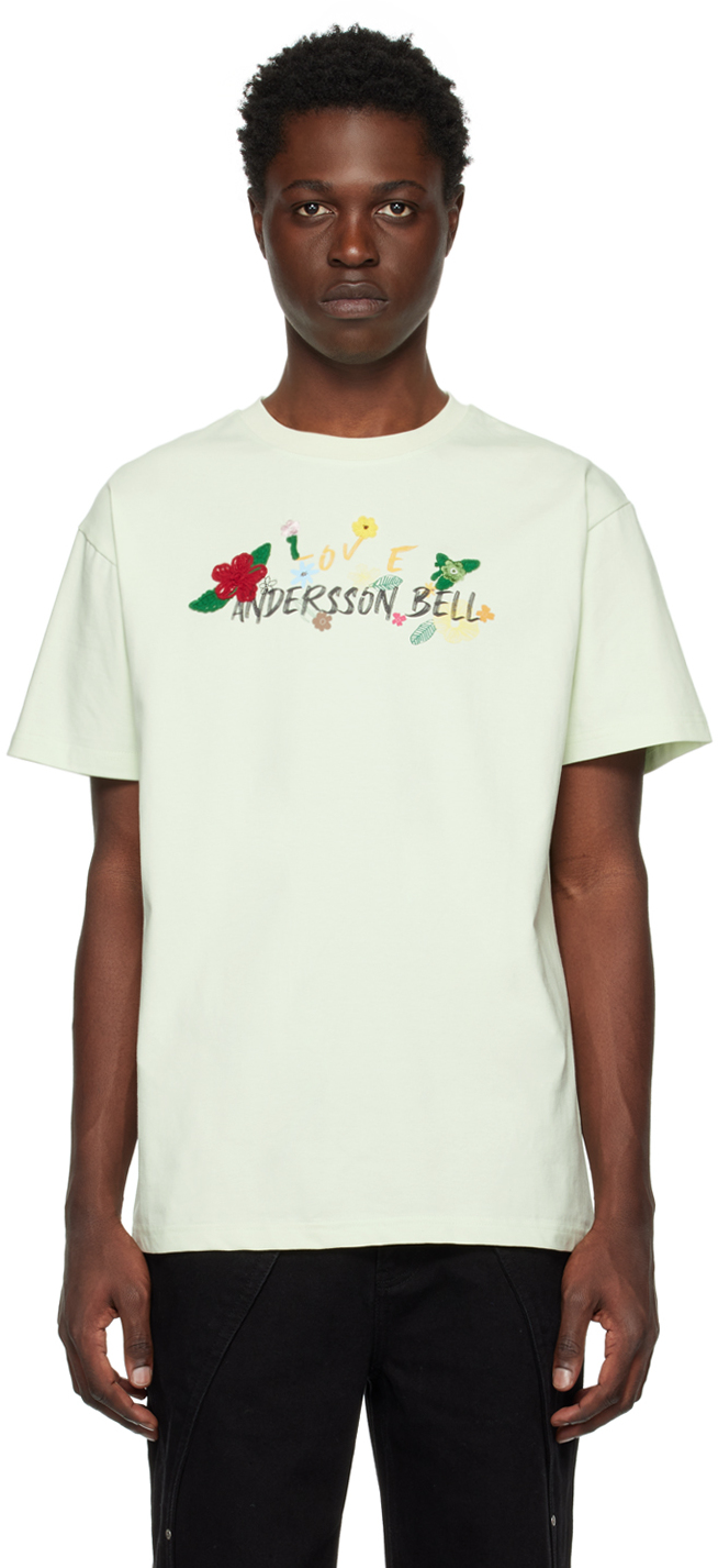 Andersson Bell Ssense Exclusive Green T-shirt In Pale Mint