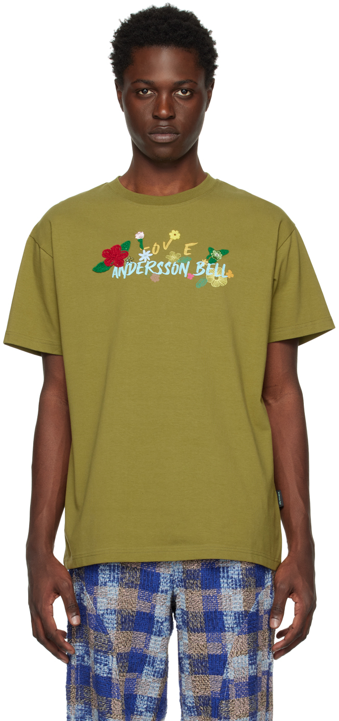 Andersson Bell Ssense Exclusive Khaki T-shirt