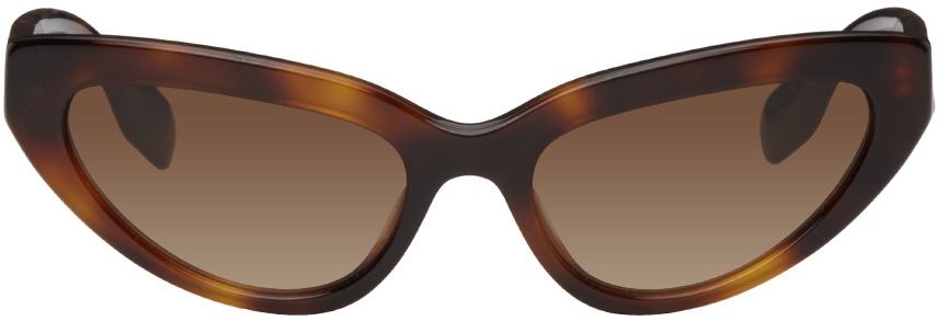Burberry: Tortoiseshell Cat-Eye Sunglasses | SSENSE