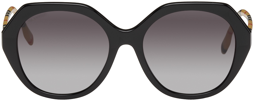 Burberry Black Oversized Check Sunglasses