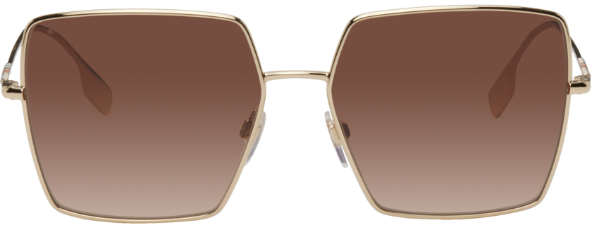 Burberry Gold Daphne Sunglasses