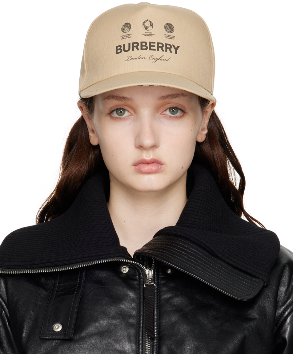 Burberry Beige Printed Cap
