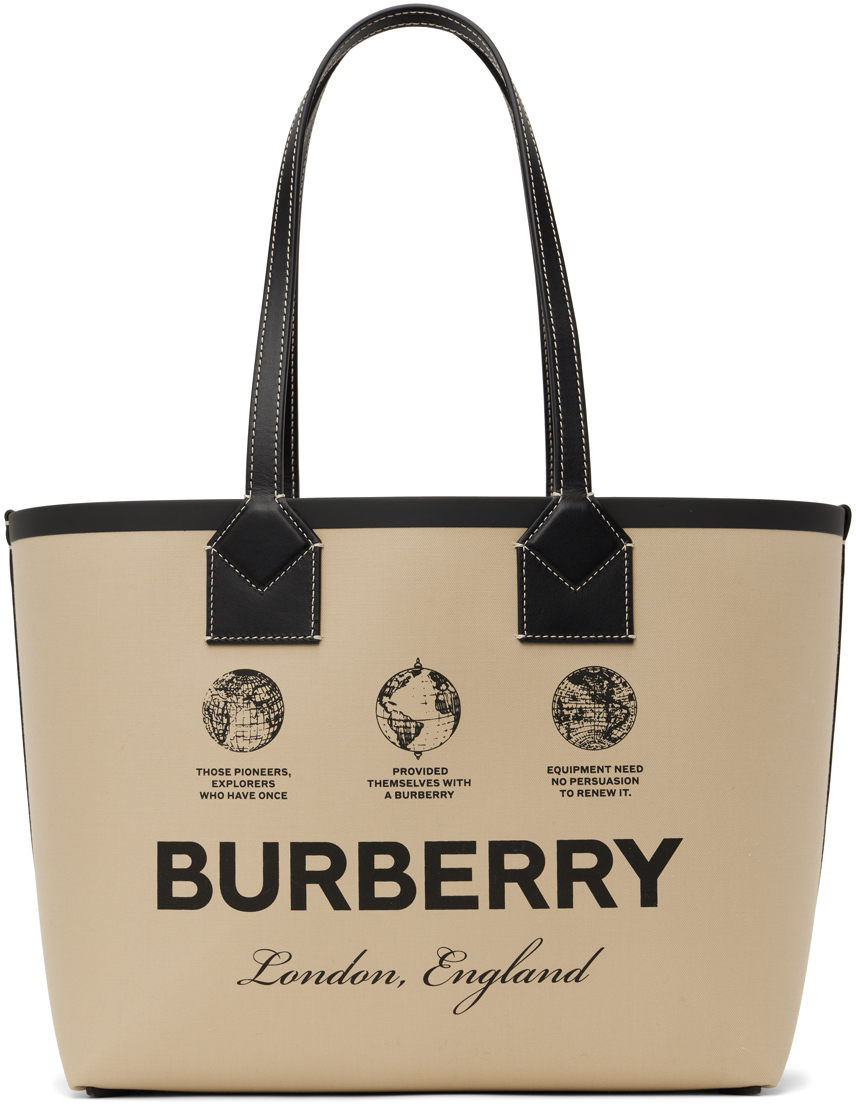 Burberry Beige Small London Tote