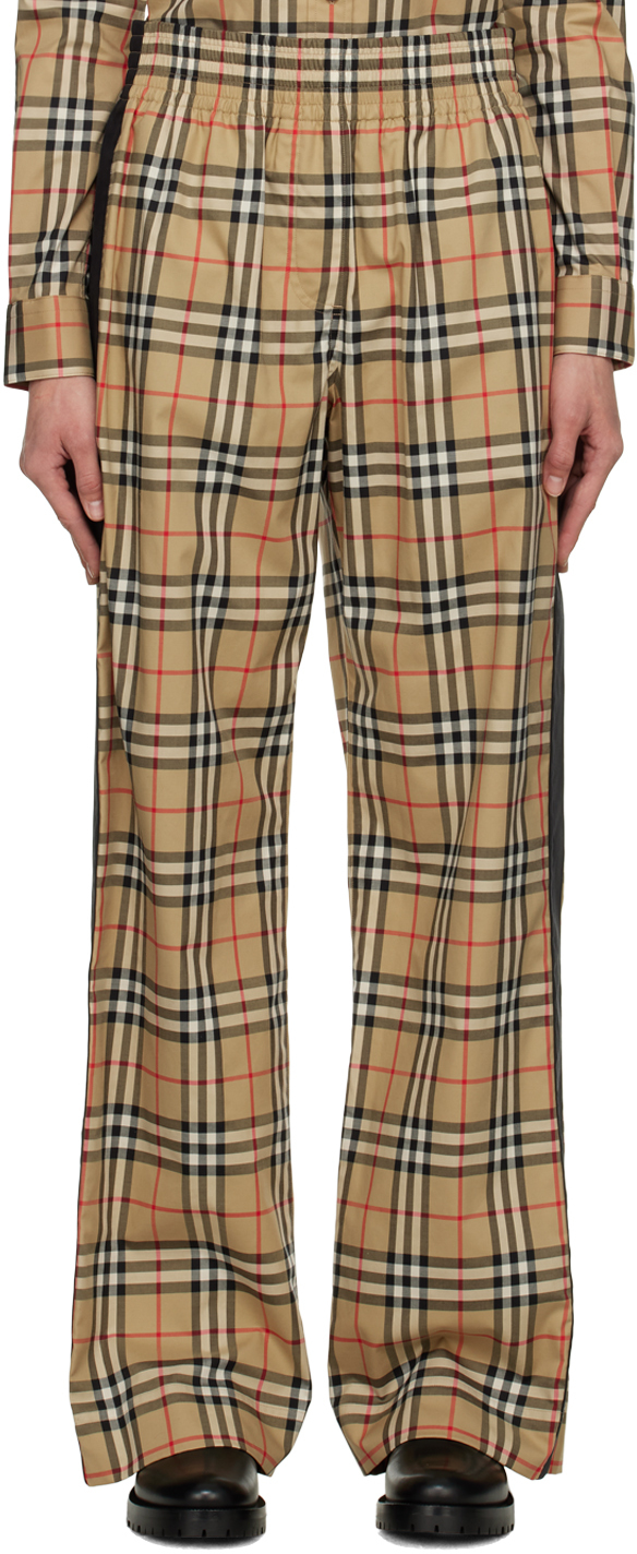 Burberry women's pants golf nova check AUTHENTIC Trouser cotton size 10uk  6US
