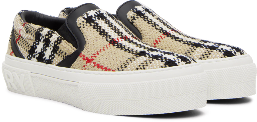 Burberry Vintage Check Cotton Wool Blend Sneakers (Sneakers,Slip-On)