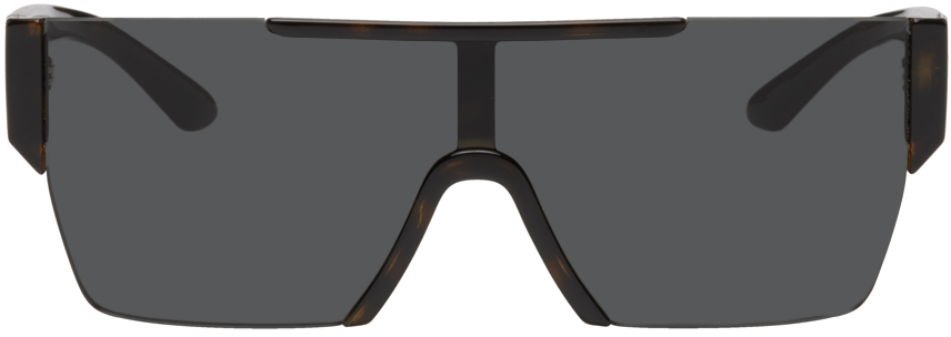 Burberry: Tortoiseshell Shield Sunglasses | SSENSE