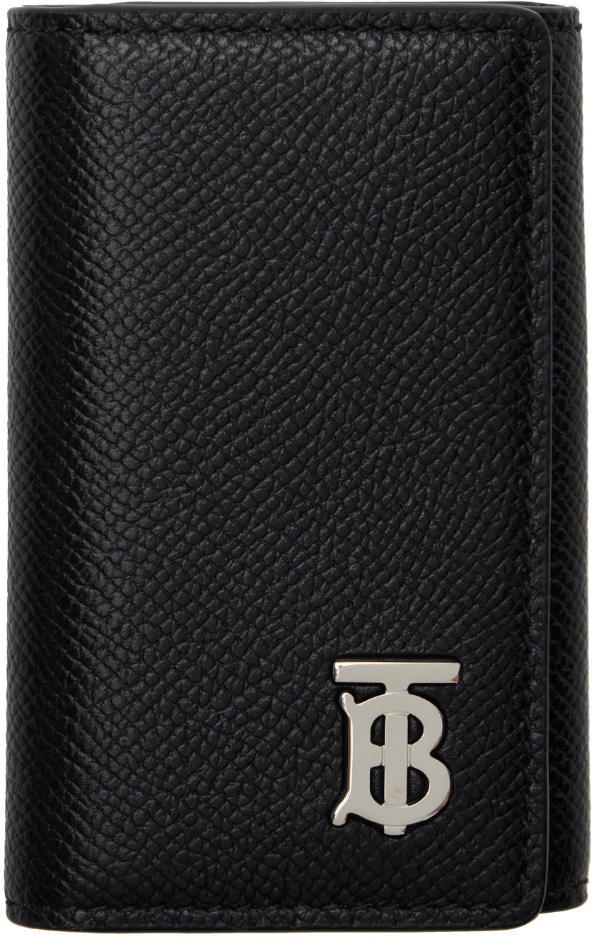 Burberry Black Tb Key Holder In Nero