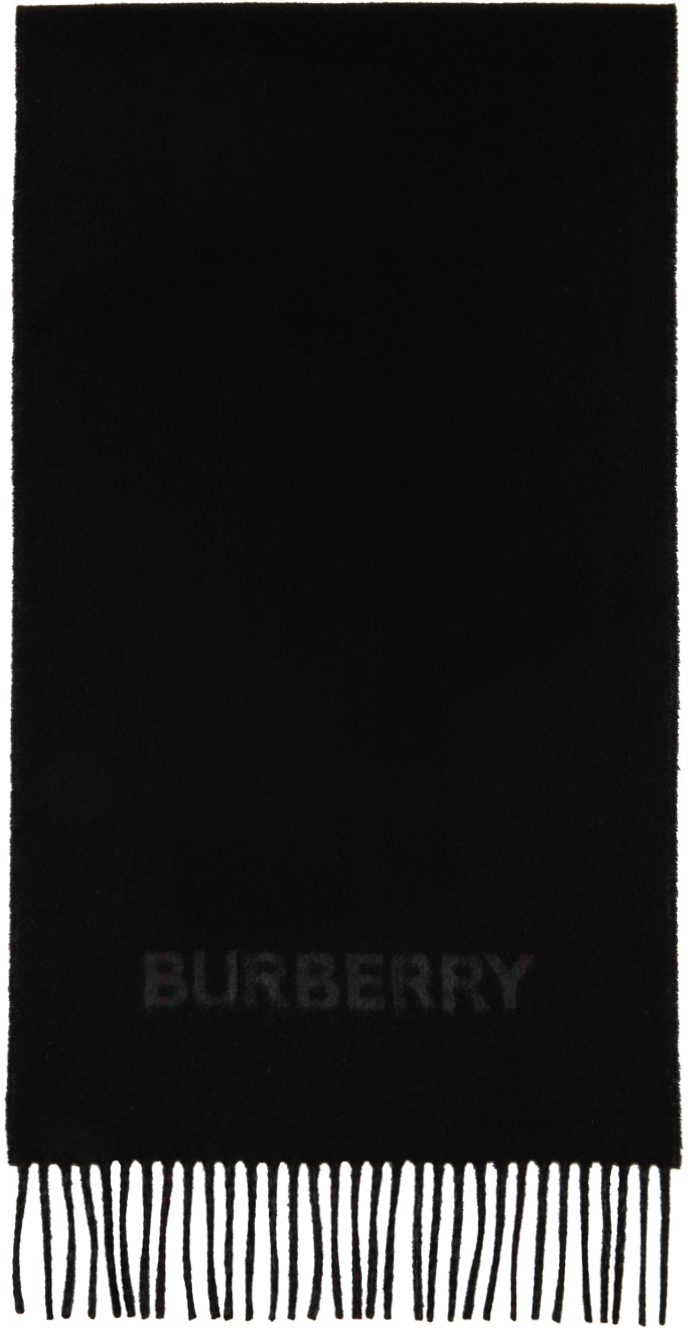 BURBERRY GRAY & BLACK VINTAGE CHECK SCARF