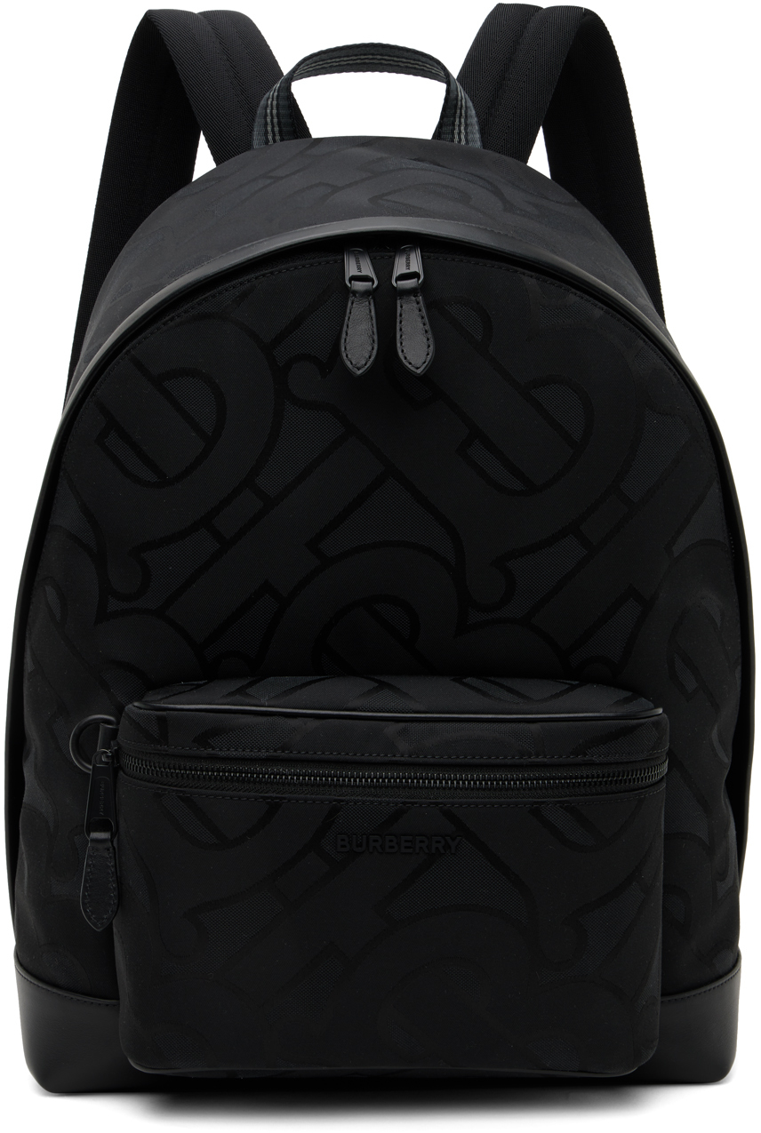 Burberry: Black Monogram Backpack | SSENSE