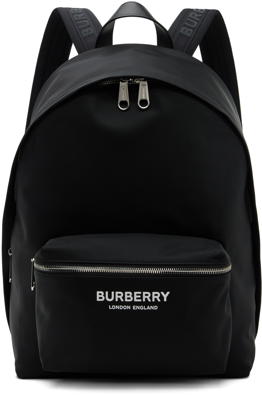 Burberry Black Print Backpack