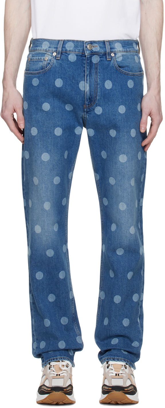 Blue Polka Dot Jeans