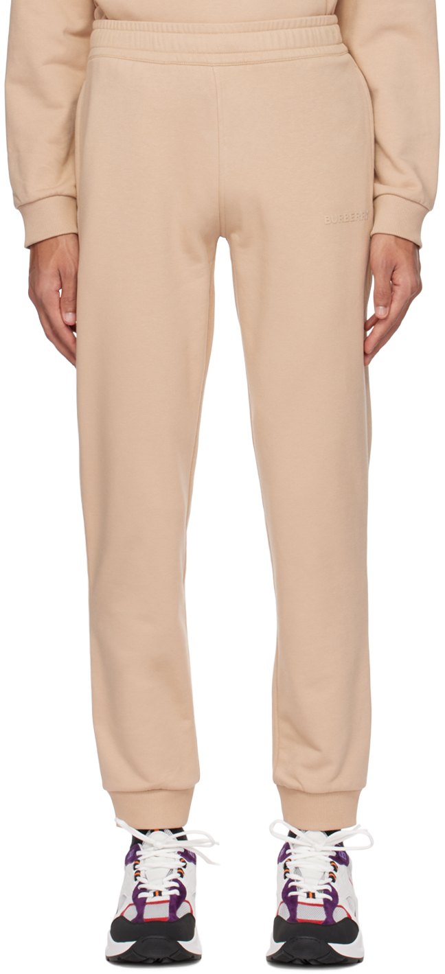 Burberry Beige Print Lounge Pants In Soft Fawn