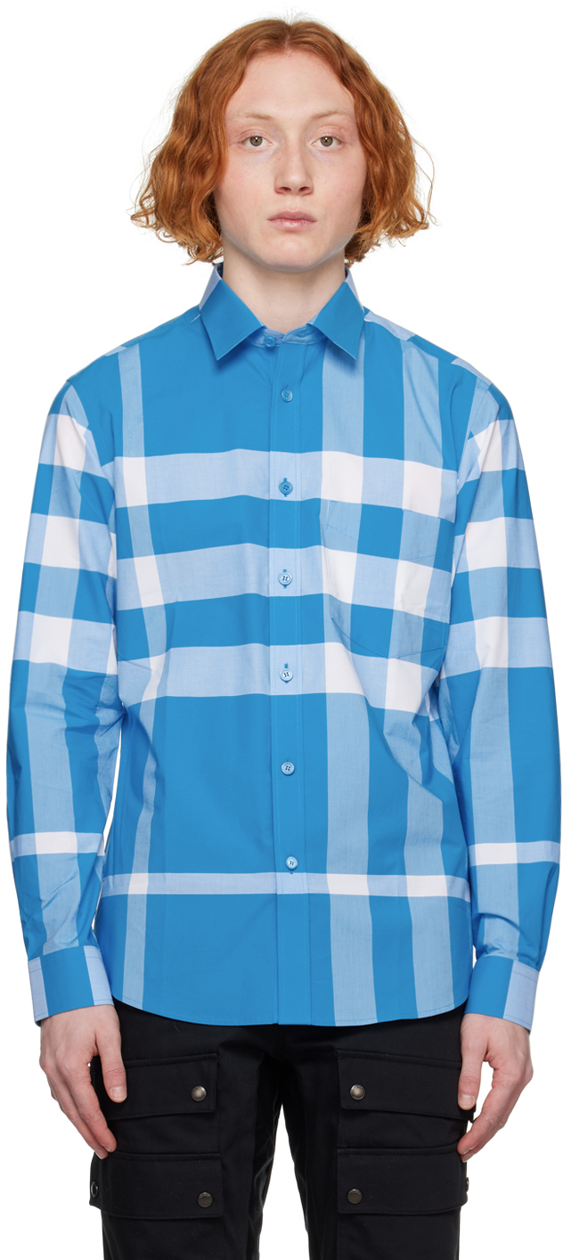 Burberry Blue Check Shirt