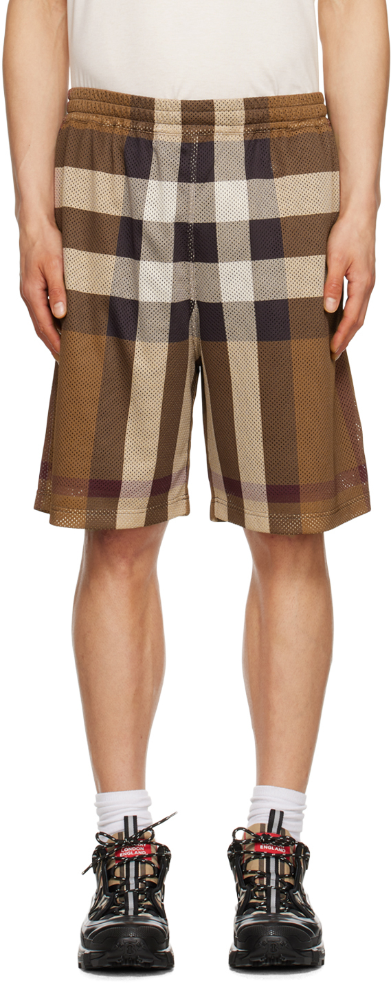 Brown Check Shorts