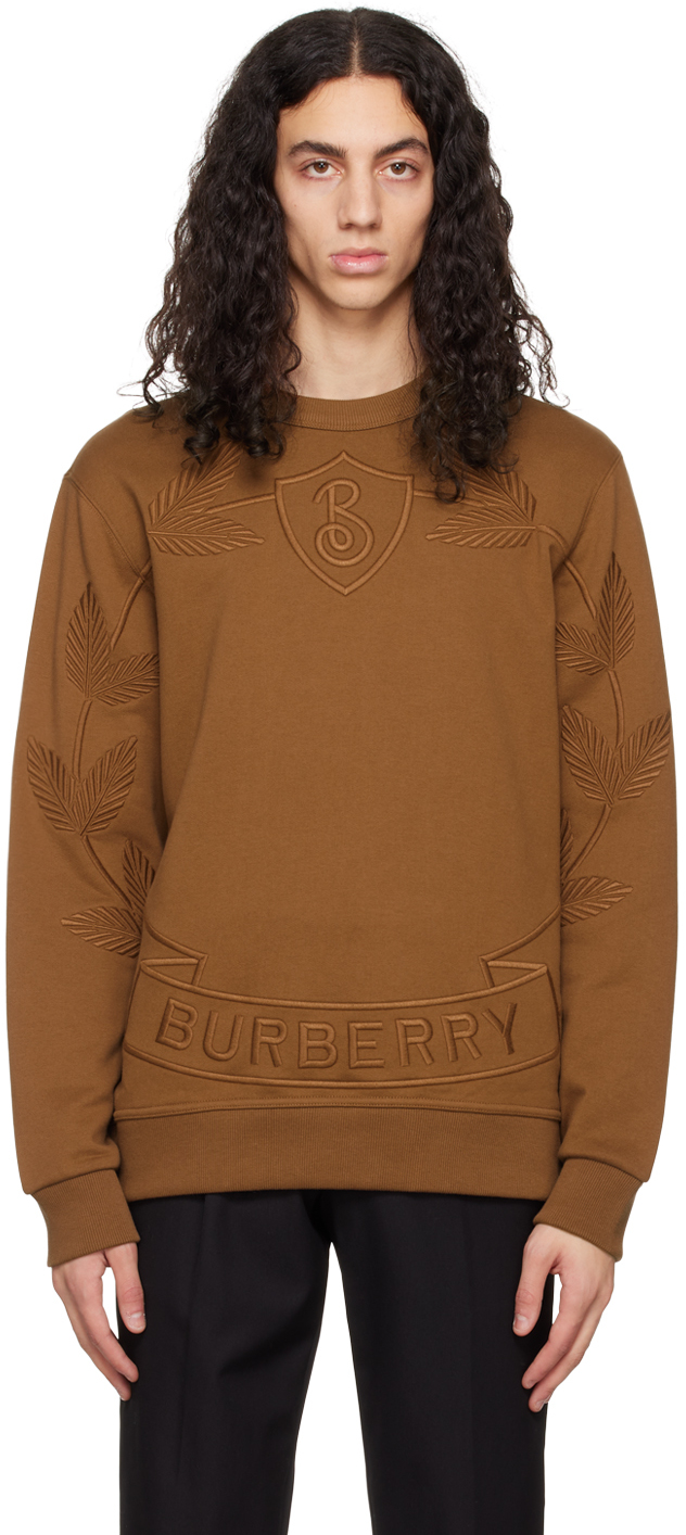 Burberry Brown Oak Leaf Sweatshirt In Camel