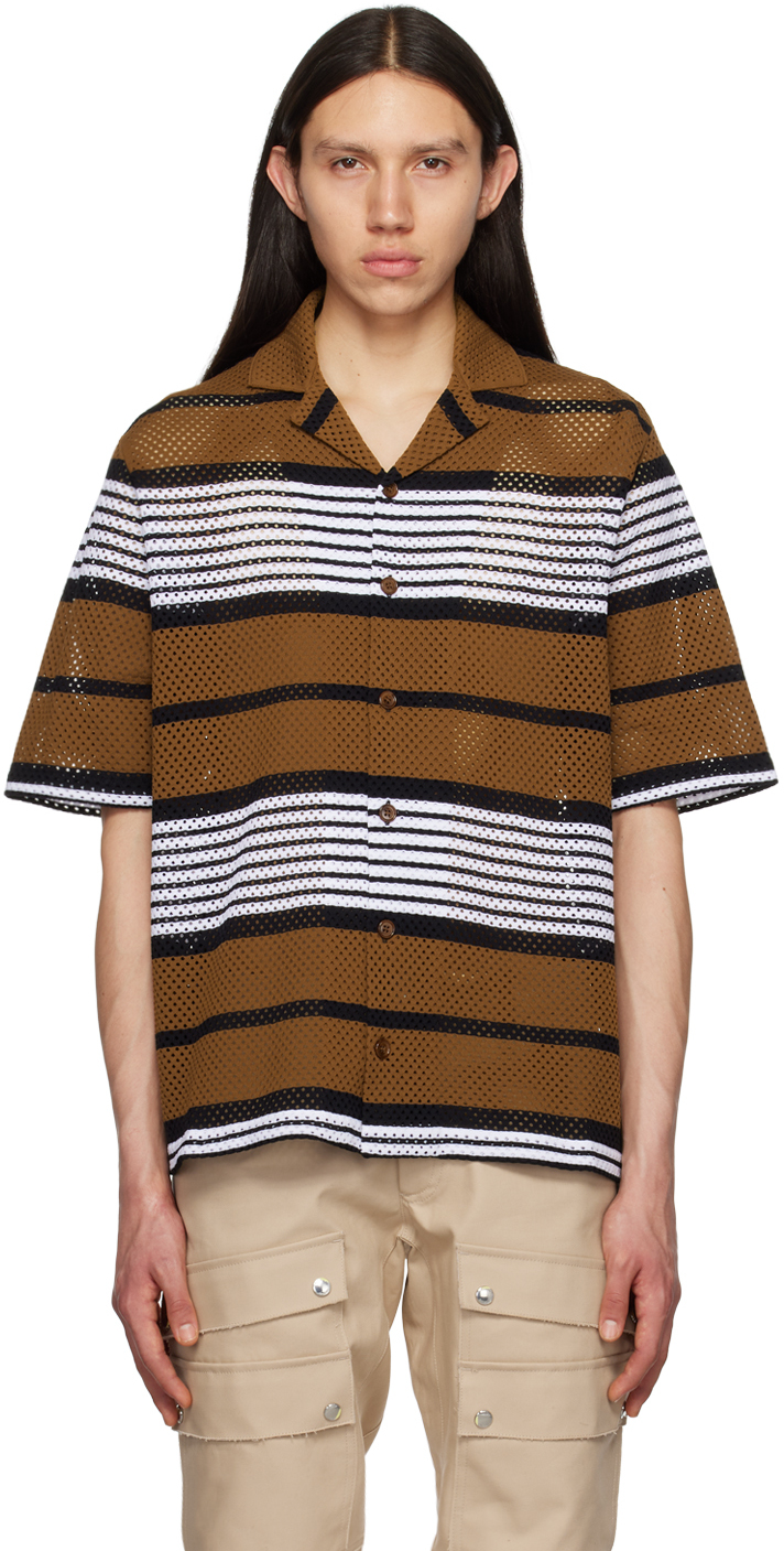 Burberry: Brown Printed Shirt | SSENSE