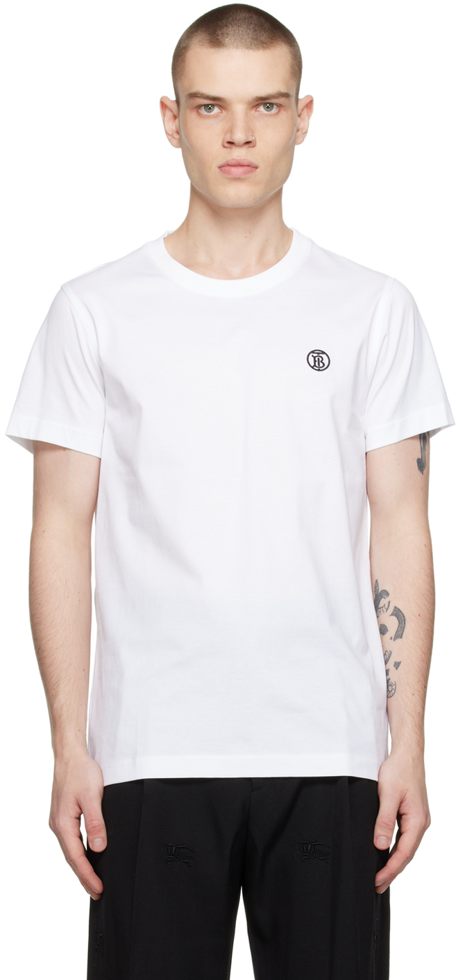 Burberry White Monogram T-Shirt