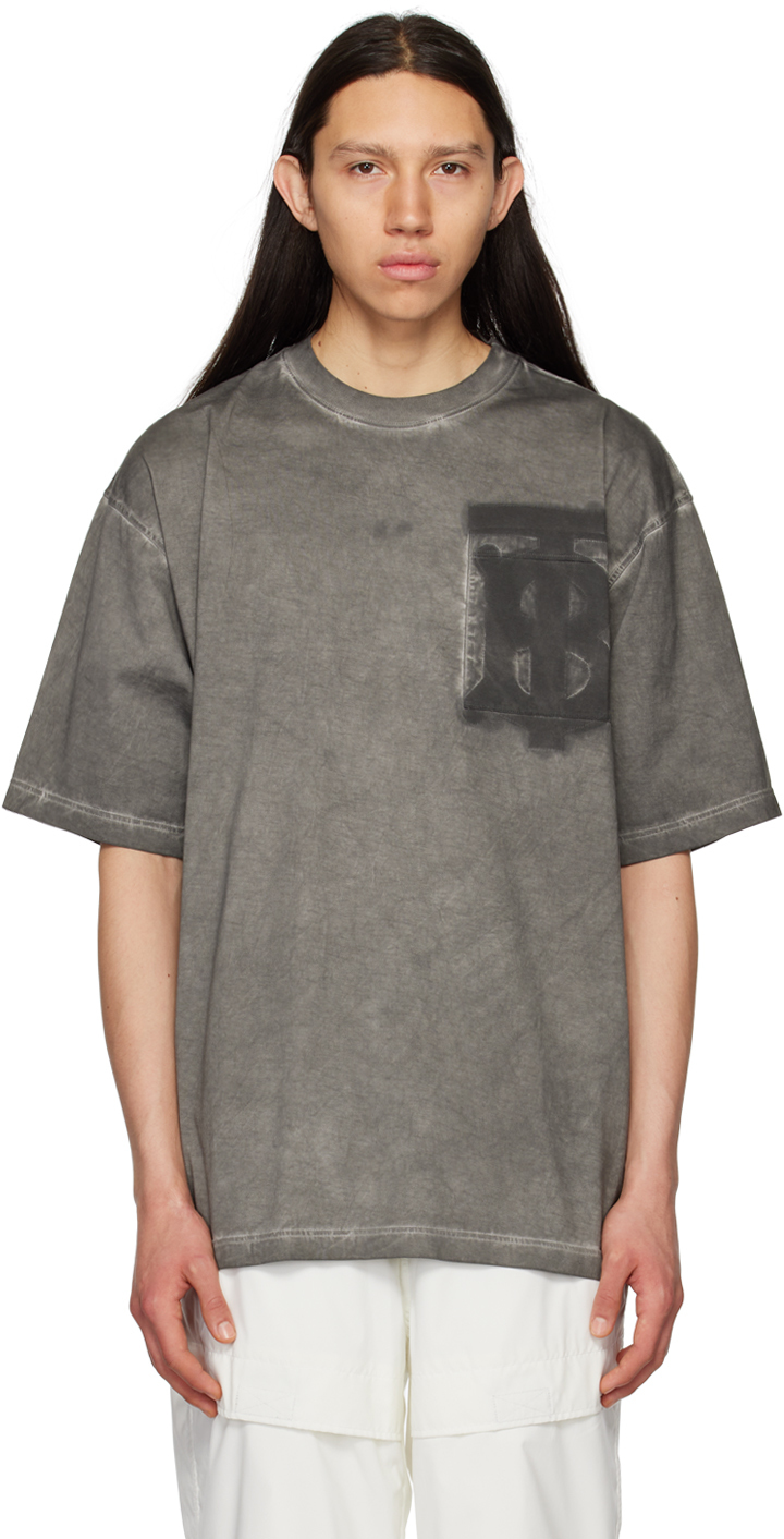 Burberry: Gray Oversized T-Shirt | SSENSE