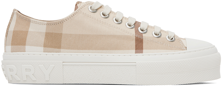 Burberry Monogram Canvas Sneaker In Blue