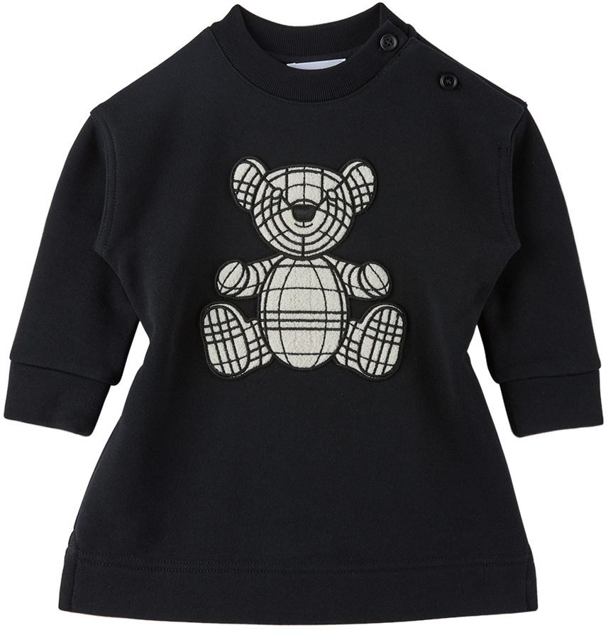 B?�b?� | Robe noire ?� appliqu?� graphique ?� logo par Burberry | SSENSE France