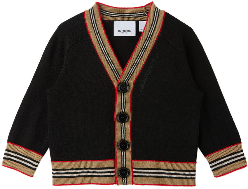 Burberry Baby Black Embroidered Cardigan