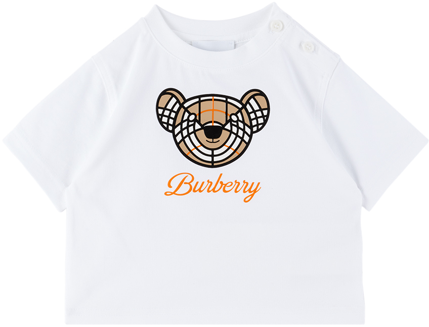 Burberry White Cotton Thomas Bear T-shirt