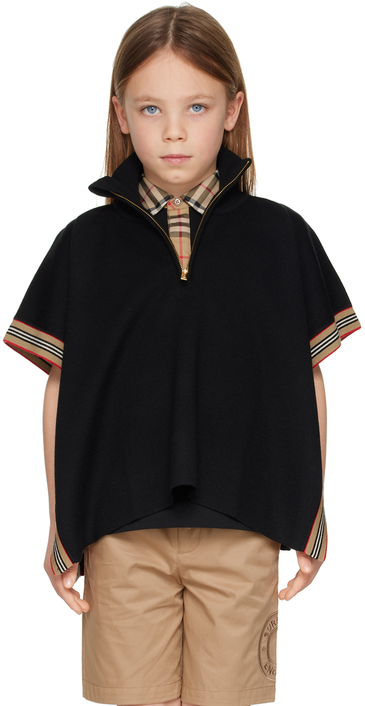 Burberry Kids Black Icon Stripe Sweater