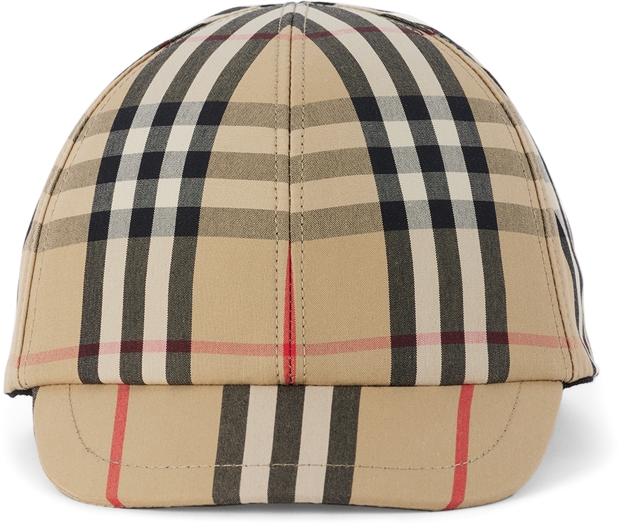Baby Beige Vintage Check Cap by Burberry | SSENSE