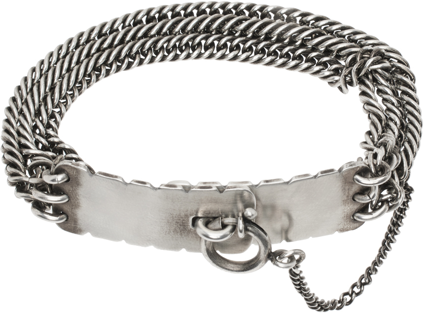 ann demeulemeester silverchain bracelet-