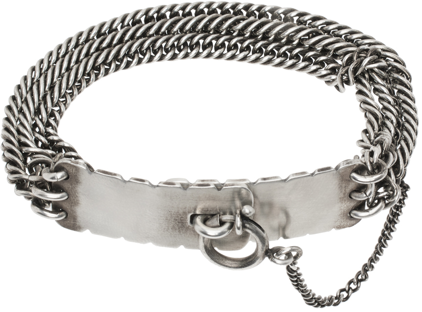 Ann Demeulemeester Silver Constance Bracelet In 070 Silver | ModeSens