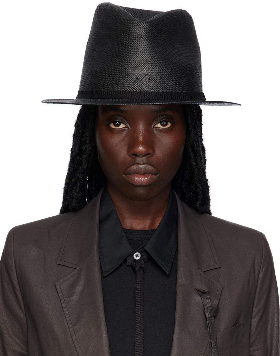 Ann Demeulemeester Suze Woven Hat In Black