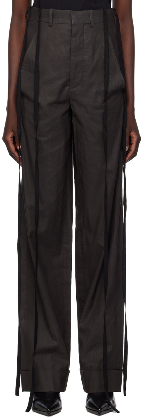 Ann Demeulemeester Low-rise Flared Pants in Black