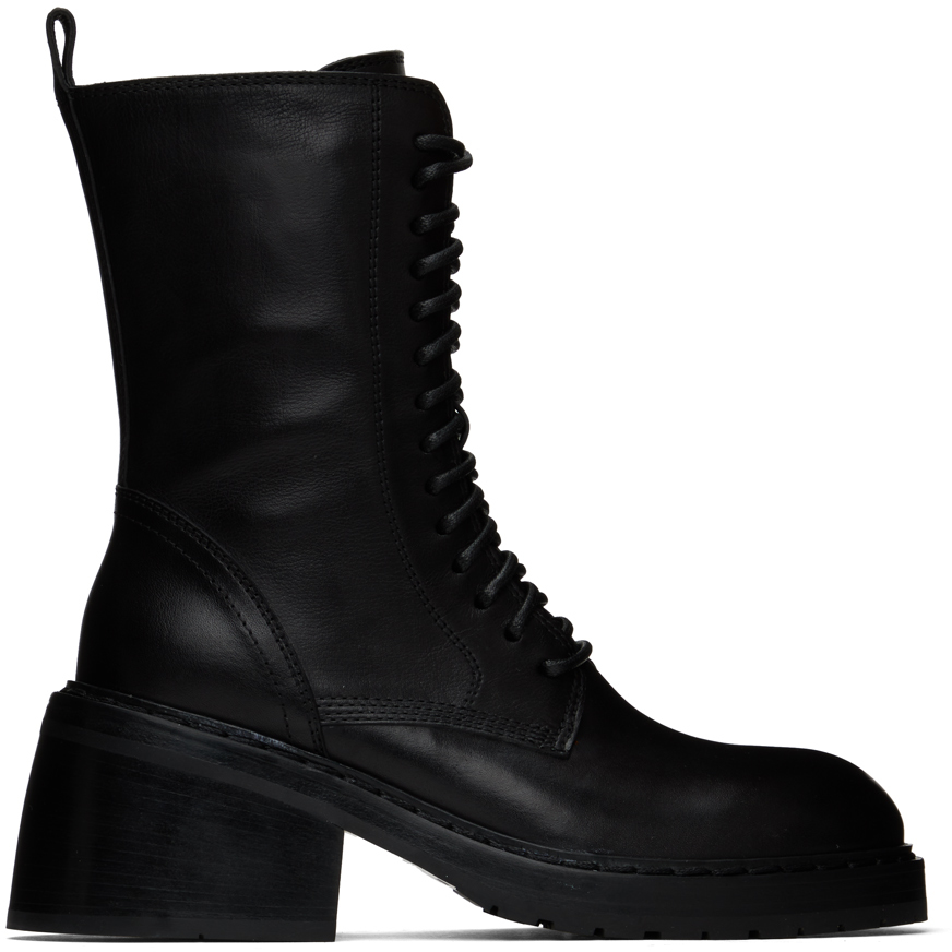 Ann Demeulemeester: Black Heike Boots | SSENSE Canada