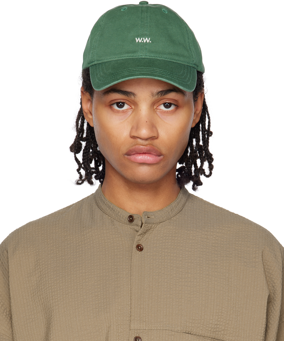 Shop Wood Wood Green Low Profile Cap In Forest Green 8007