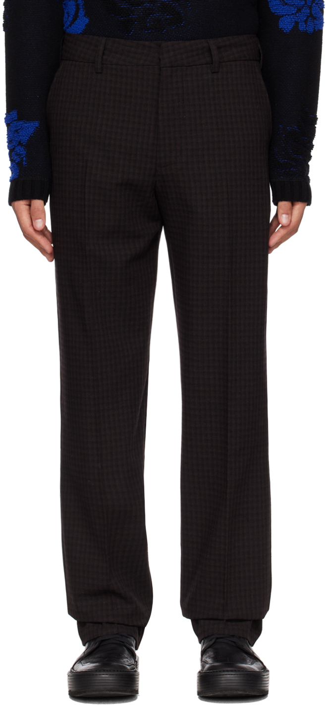 Brown Charlie Trousers by WOOD WOOD on Sale