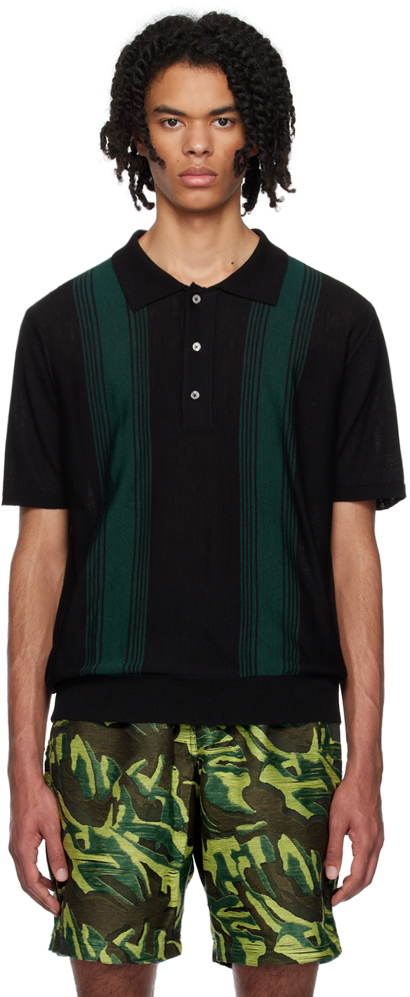 Black Arnold Polo by WOOD WOOD on Sale