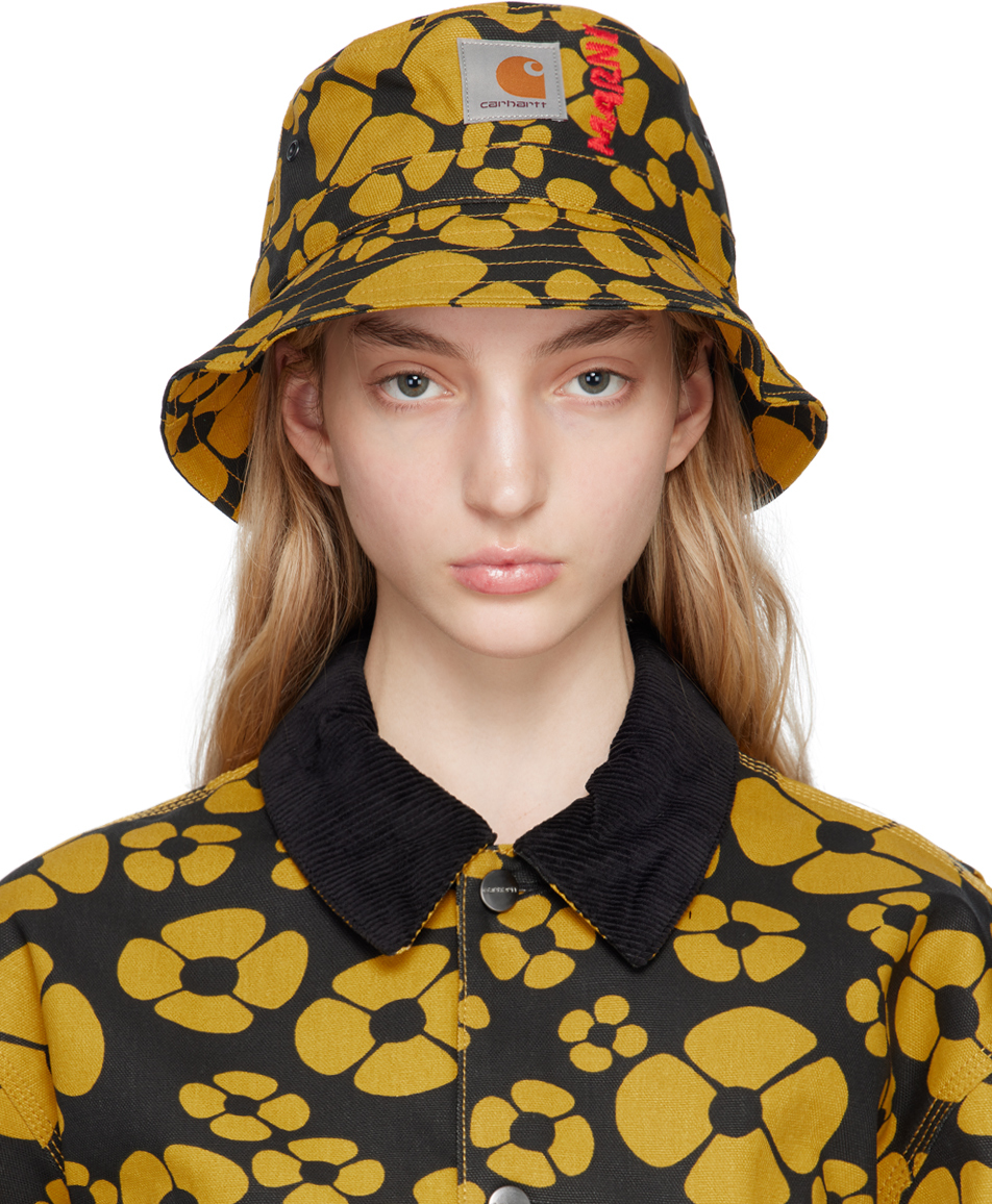 Marni: Yellow & Black Carhartt WIP Edition Bucket Hat | SSENSE UK