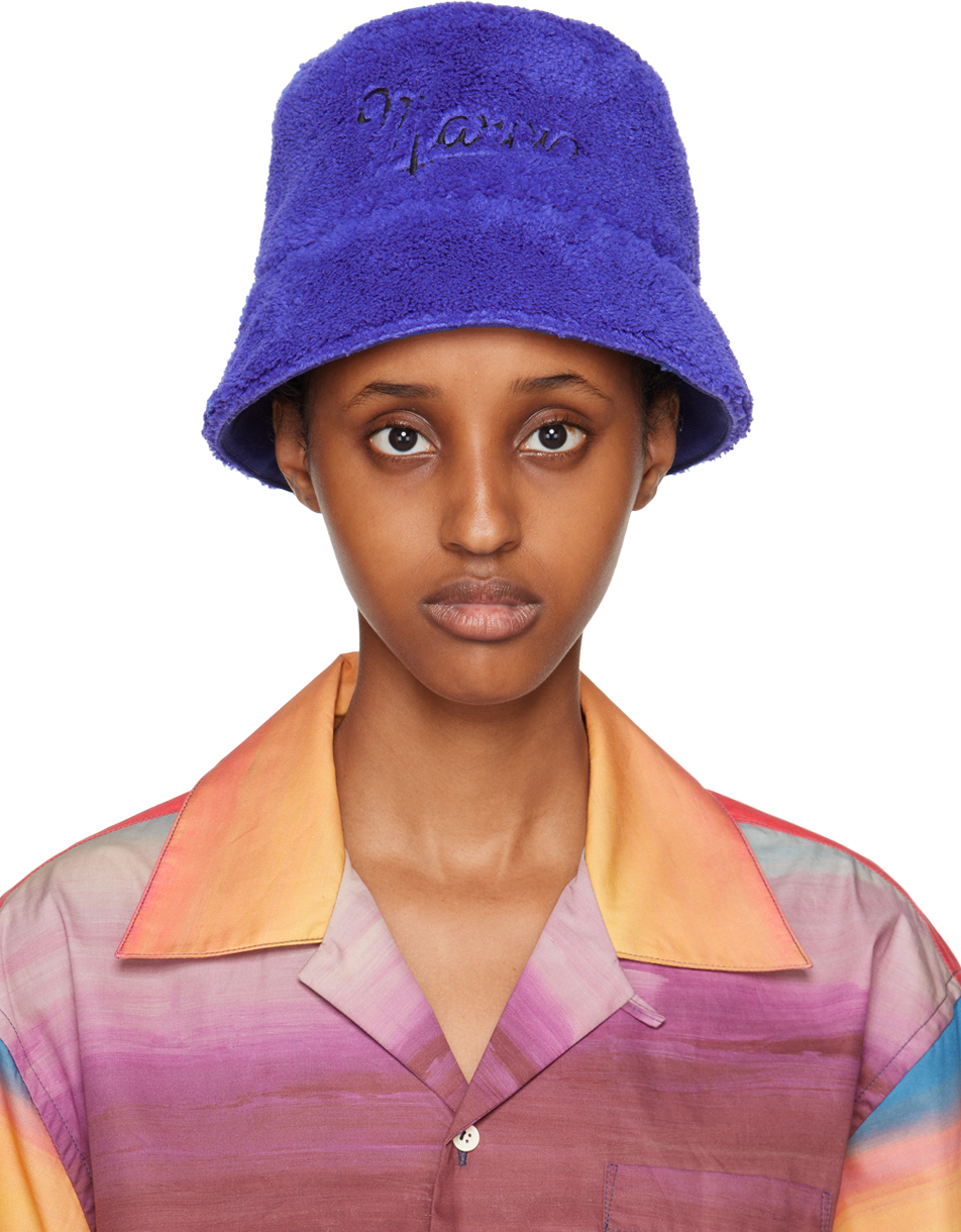 Purple Logo Bucket Hat by Marni on Sale