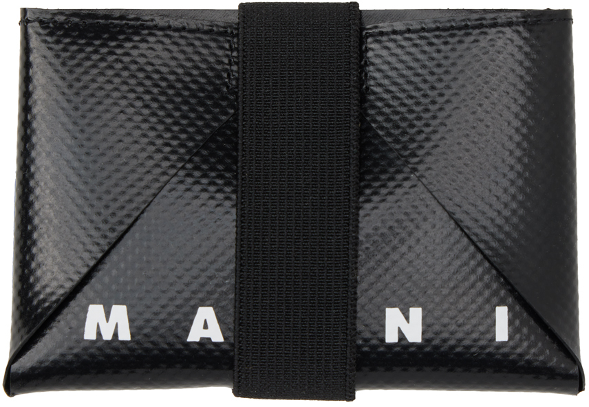 Navy blue and black leather card case, Marni in 2023