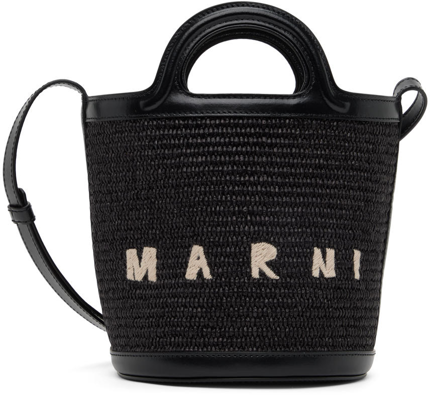 Marni Black Mini Tropicalia Bag In 00n99 Black