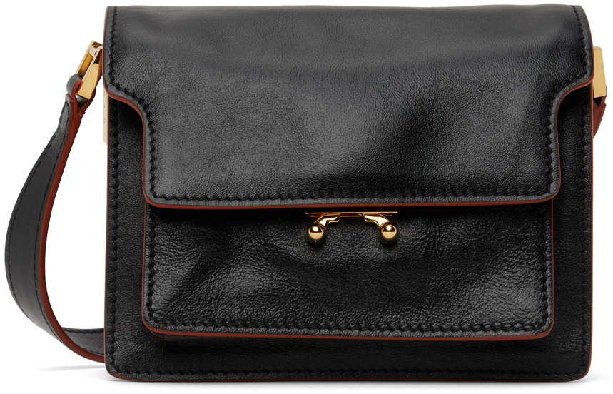 Marni: Black Mini Trunk Shoulder Bag