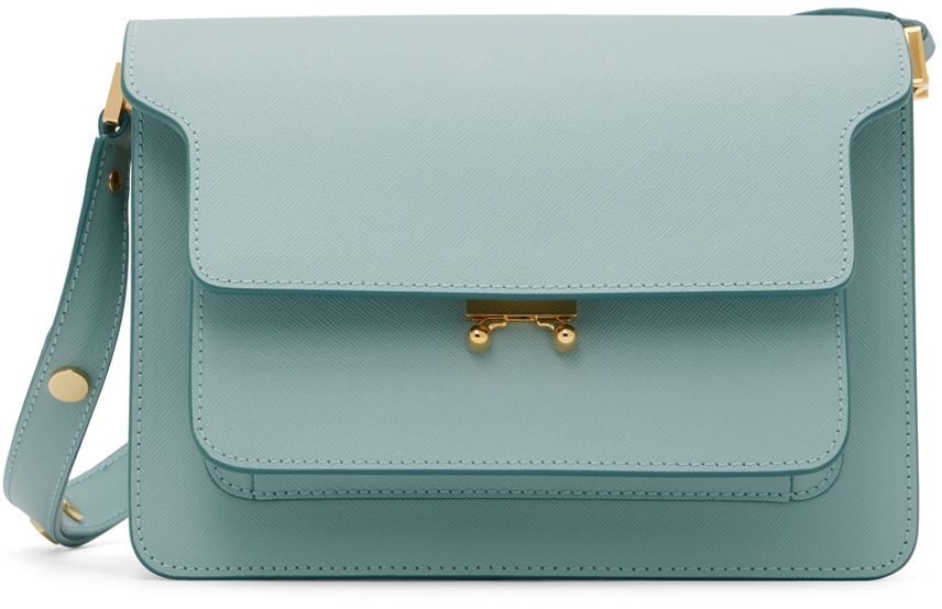 Marni Blue Medium Trunk Shoulder Bag SSENSE