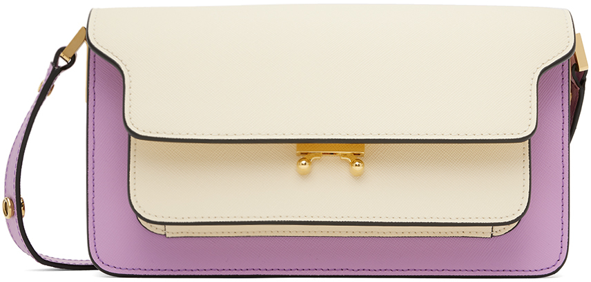 Marni Off-White & Purple Trunk Bag