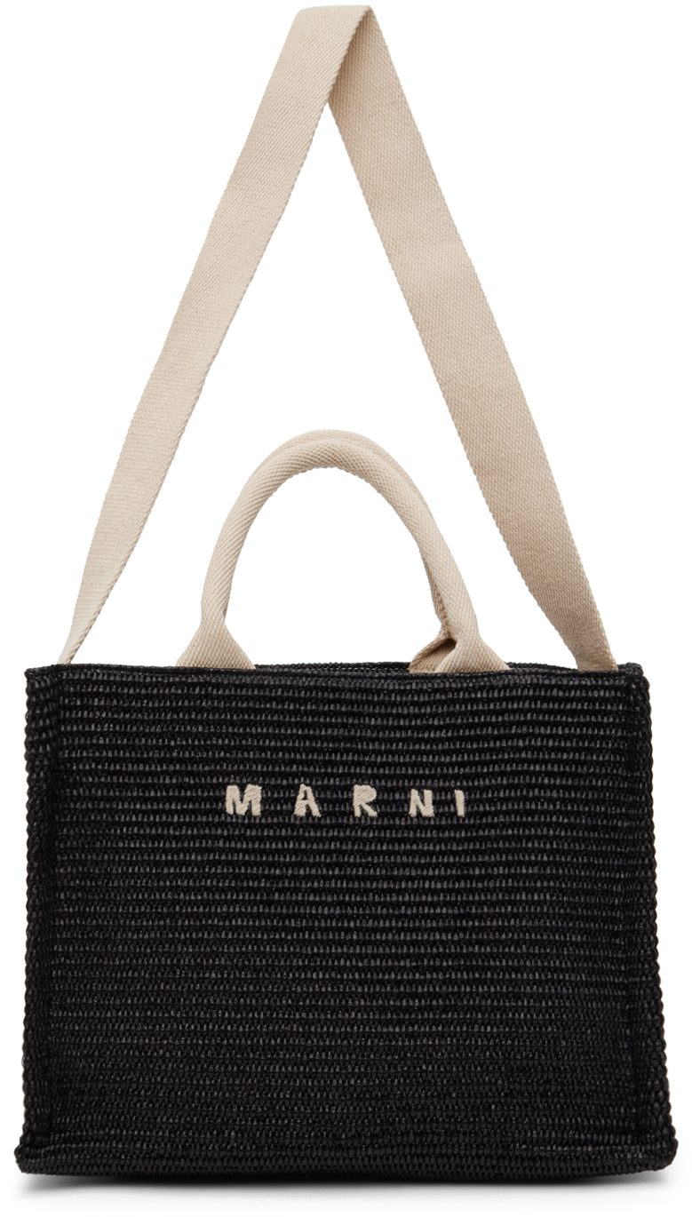 Marni: Black Small East West Tote | SSENSE