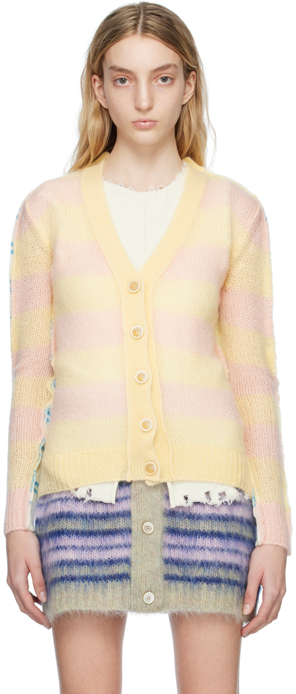 Cardigan J.Crew Rayé Jaune Et Vert - Taille XS, Occasion Très Bon état (EUC)