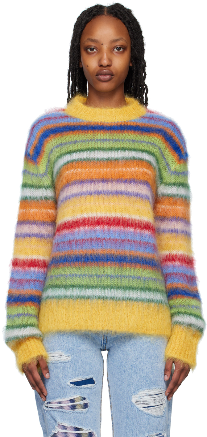 Marni Multicolor Striped Sweater In V2x99 Multicolor