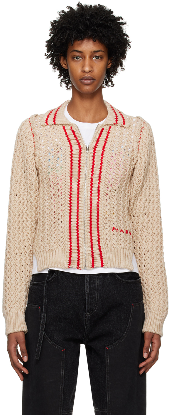 Marni Brown Asymmetric Sweater